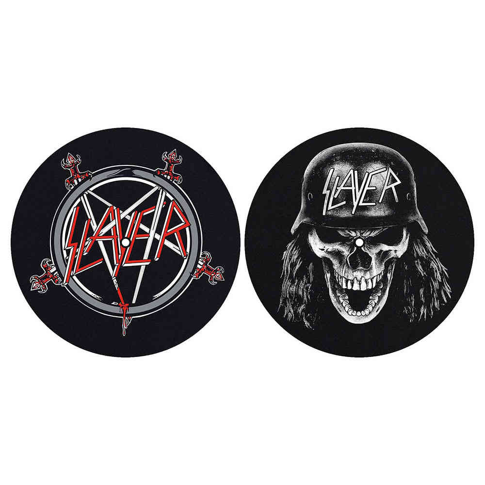 Slayer - Pentagram / Wehrmacht Plattenspieler Slipmat - Mehrfarben